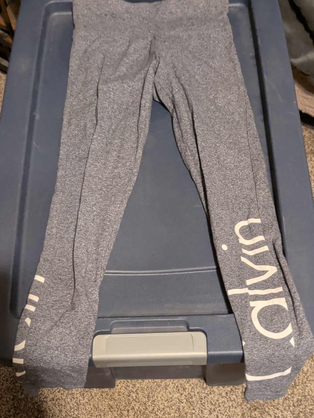 Calvin Klein Heather Gray Girls' Logo Leggings